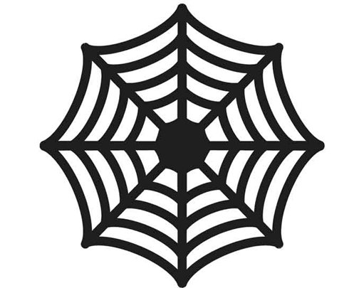 4PK BLACK SPIDER WEB PLATE MATS