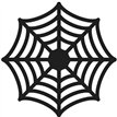 4PK BLACK SPIDER WEB PLATE MATS