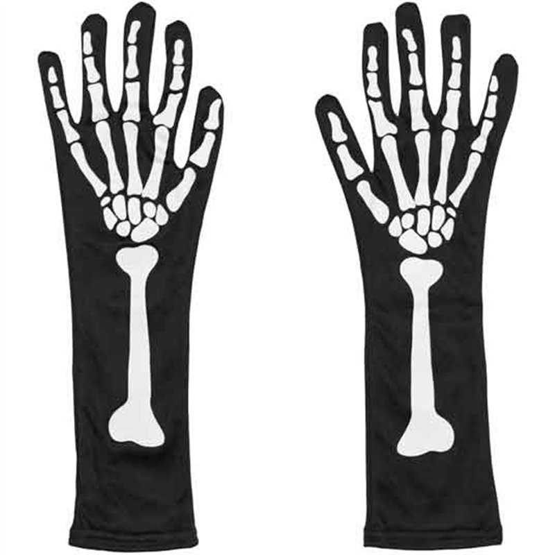 BLACK GLOW IN THE DARK GLOVES