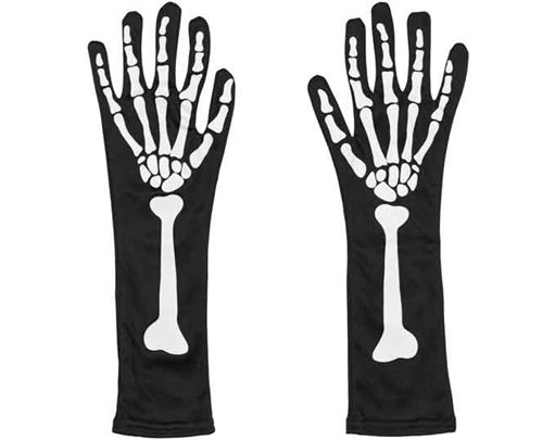 BLACK GLOW IN THE DARK GLOVES