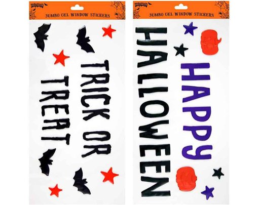 HALLOWEEN JUMBO GEL WINDOW STICKERS