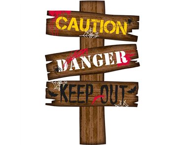 HALLOWEEN CAUTION/WARNING DECORATION