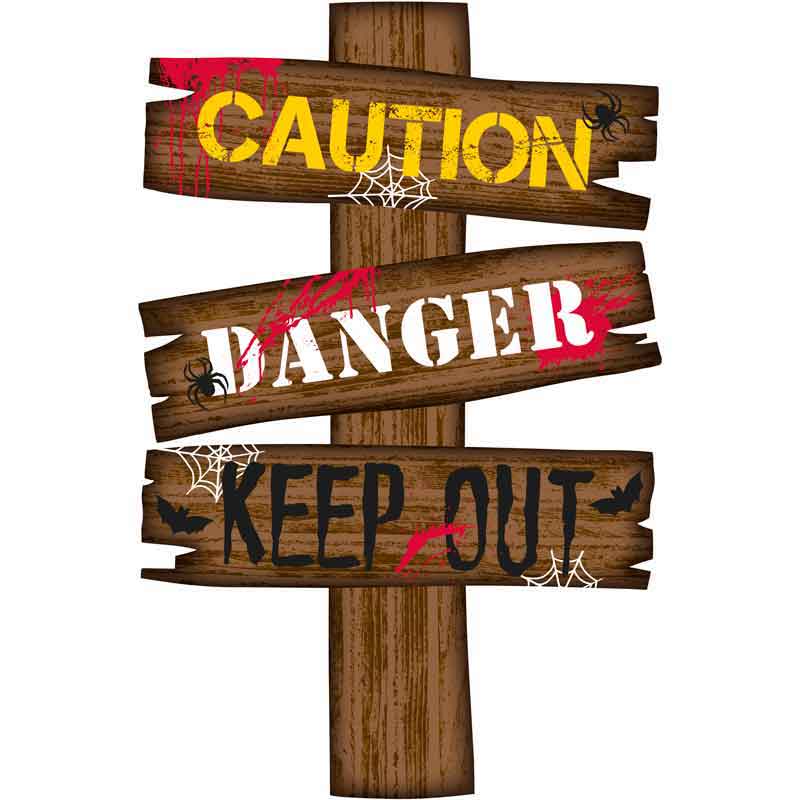 HALLOWEEN CAUTION/WARNING DECORATION