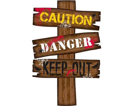 HALLOWEEN CAUTION/WARNING DECORATION