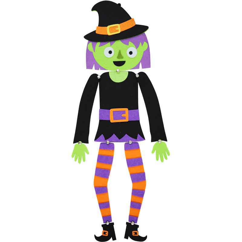 WITCH FELT DECORATION
