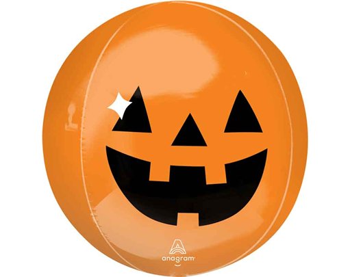 HAUNTED MANOR PUMPKIN ORBZ FOIL BALLOON