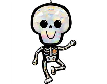 IRIDESCENT BARE BONES SKELETON SUPERSHAPE FOIL BALLOON