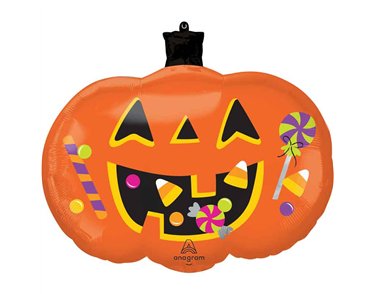 TRICK OR TREAT PUMPKIN SUPERSHAPE FOIL BALLOON