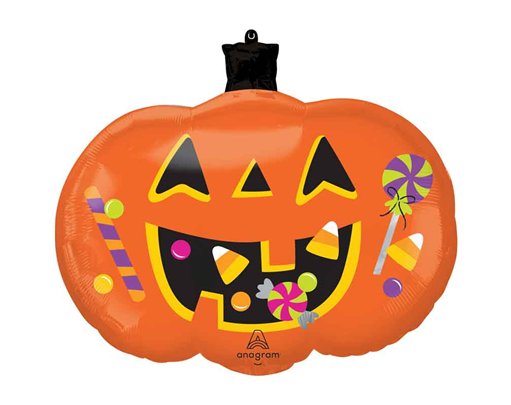 TRICK OR TREAT PUMPKIN SUPERSHAPE FOIL BALLOON
