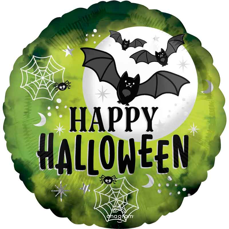 18in GLOW BATTY HALLOWEEN FOIL BALLOON