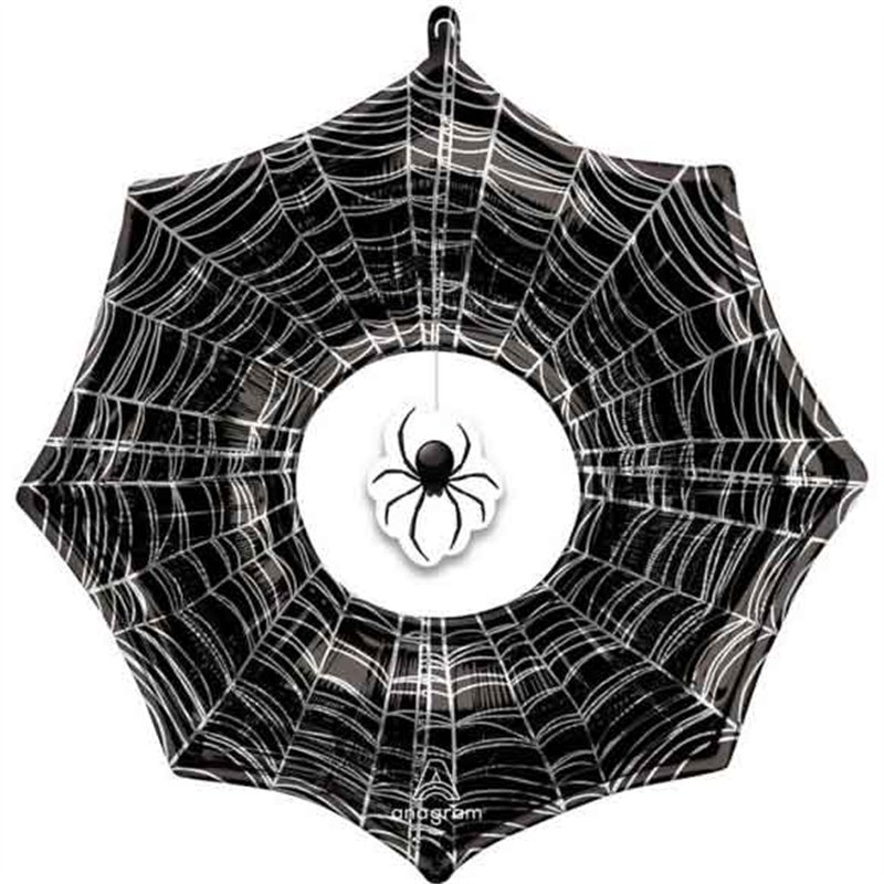 CREEPY SPIDER WEB SUPERSHAPE FOIL BALLOON