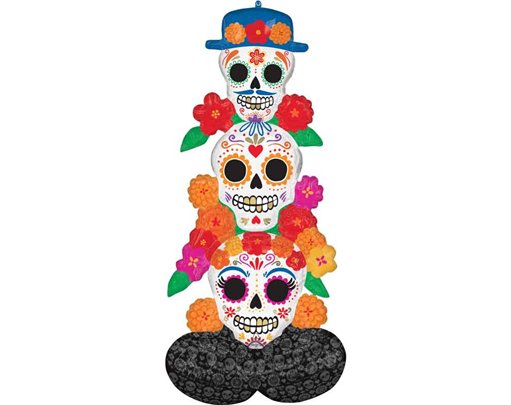 DAY OF THE DEAD BRIGHT FLORES AIRLOONZ FOIL BALLOON