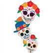 DAY OF THE DEAD BRIGHT FLORES SUPERSHAPE FOIL BALLOON