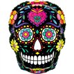 27in MIGHTY BLACK SUGAR SKULL FOIL BALLOON