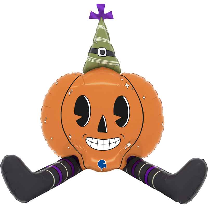 37in SITTING VINTAGE PUMPKIN AIR FILL FOIL BALLOON