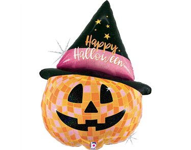 42in DISCO HALLOWEEN JACK O LANTERN FOIL BALLOON