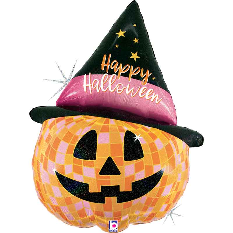 42in DISCO HALLOWEEN JACK O LANTERN FOIL BALLOON