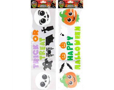 2ASST BOO CREW GEL WINDOW STICKERS