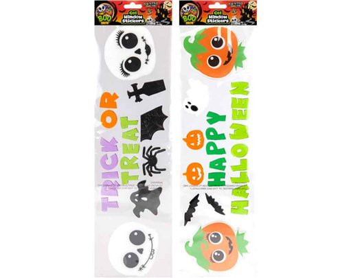 2ASST BOO CREW GEL WINDOW STICKERS