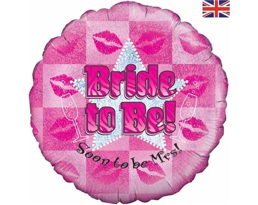 BRIDE TO BE 18IN FOIL BALLOON