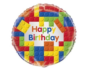 18IN BUILDING BLOCKS B/DAY FOIL BALLOON