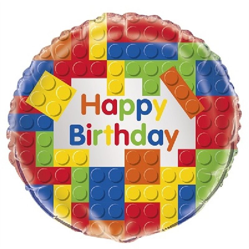 18IN BUILDING BLOCKS B/DAY FOIL BALLOON
