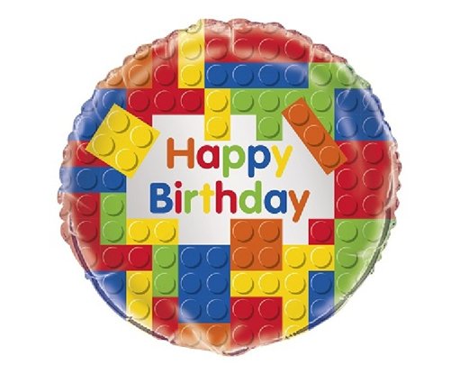 18IN BUILDING BLOCKS B/DAY FOIL BALLOON