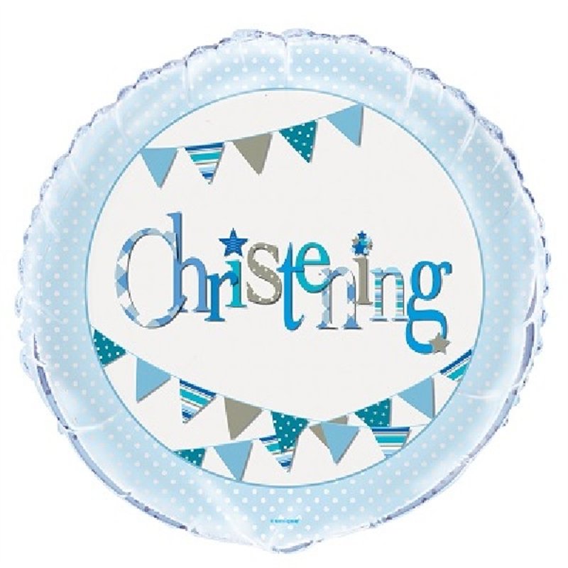 18IN CHRISTENING BLUE FOIL BALLOON