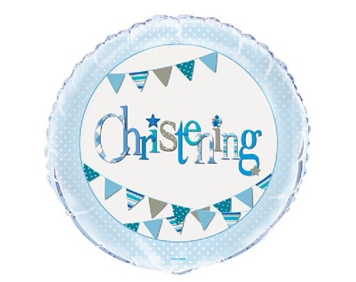 18IN CHRISTENING BLUE FOIL BALLOON