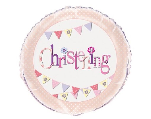 18IN CHRISTENING PINK FOIL BALLOON