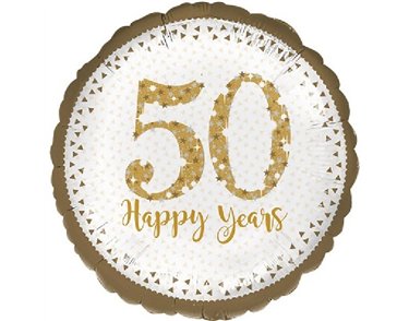50TH ANNIVERSARY 18IN FOIL BALLOON