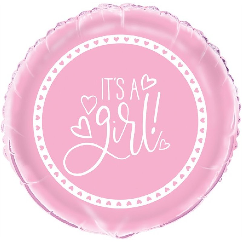 18in PINK BABY SHOWER FOIL BALLOON