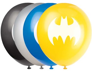 8PK 12in BATMAN BALLOONS