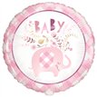 18in PINK FLORAL ELEPHANT FOIL BALLOON