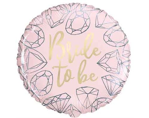 18in PINK DIAMOND BRIDE TO BE FOIL BALLOON