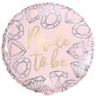 18in PINK DIAMOND BRIDE TO BE FOIL BALLOON