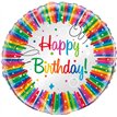 18in RAINBOW RIBBON BIRTHDAY FOIL BALLOON