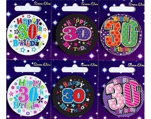 AGE 30 SMALL BADGES  6S