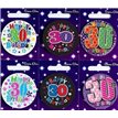 AGE 30 SMALL BADGES  6S