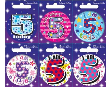 AGE 5 SMALL BADGES  6S