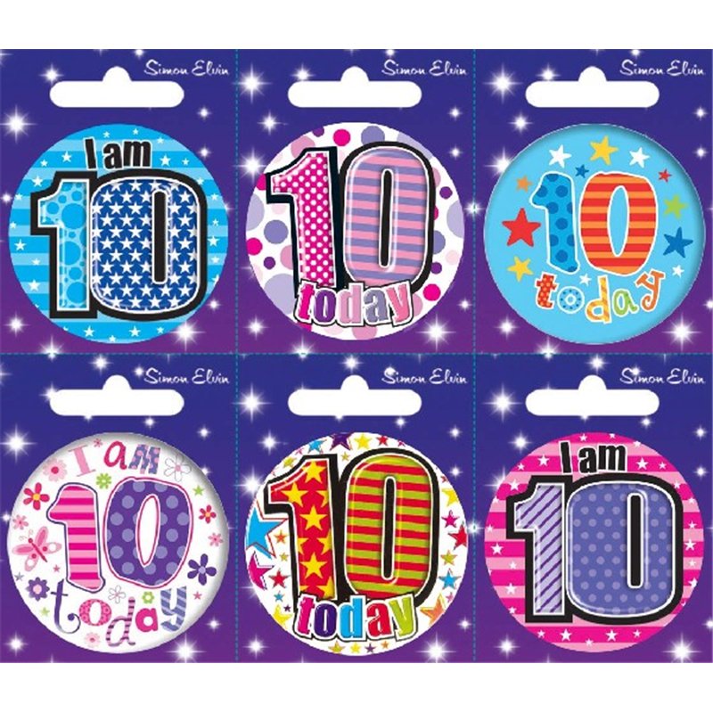 AGE 10 SMALL BADGES  6S