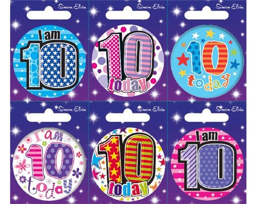 AGE 10 SMALL BADGES  6S