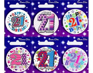 AGE 21 SMALL BADGES  6S