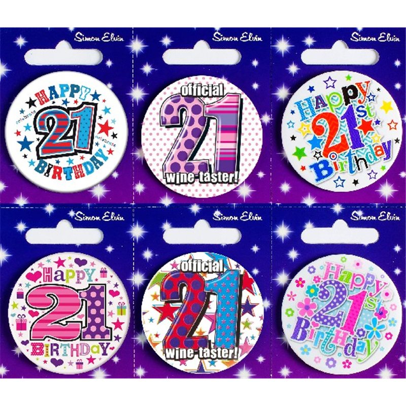 AGE 21 SMALL BADGES  6S