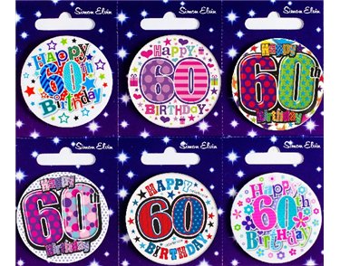 AGE 60 SMALL BADGES  6S