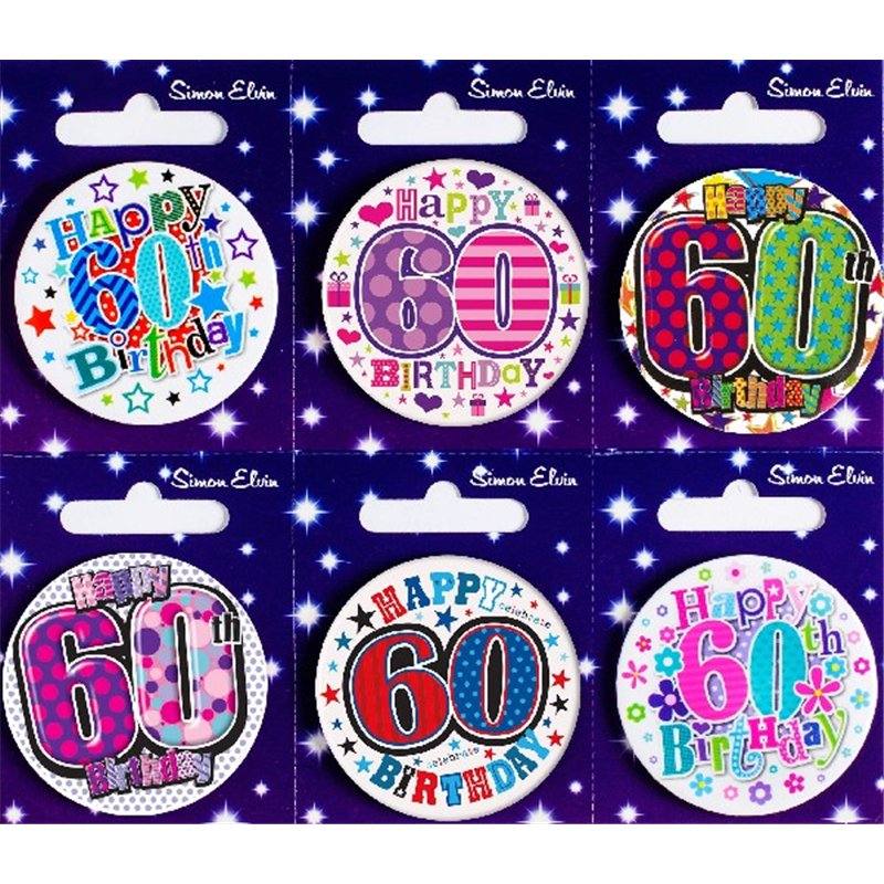 AGE 60 SMALL BADGES  6S