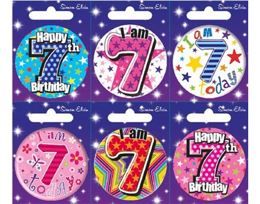 AGE 7 SMALL BADGES  6S