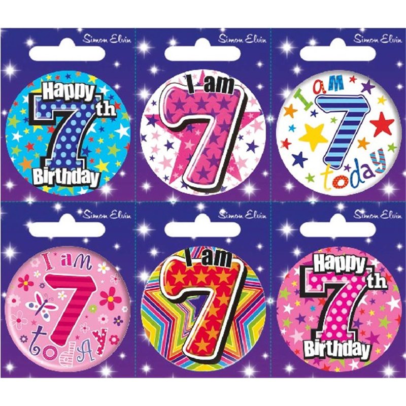 AGE 7 SMALL BADGES  6S