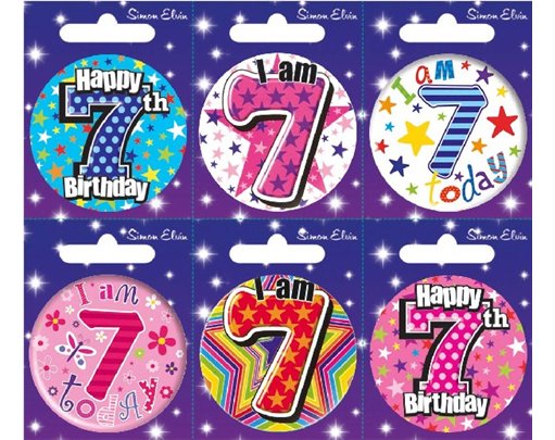 AGE 7 SMALL BADGES  6S