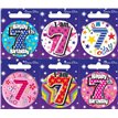 AGE 7 SMALL BADGES  6S